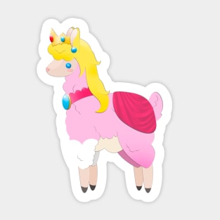 Princess Peach Llama Sticker